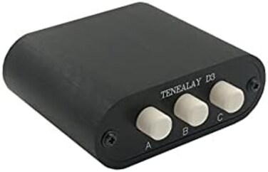 TENEALAY New D3 3(1-in-1(3-Out 3. 5mm Stereo Audio Switch Source Input Signal switcher selector Splitter Box Mini.