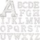 Waydress 26 Piece Rhinestone Iron On Patch A-Z White Pearl Bling Rhinestone Letter Patch Glitter Alphabet Applique Rhinestone Pearl English Letter for DIY Craft Supplies (Solid White.