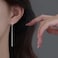 SLUYNZ 925 Sterling Silver Chain Threader Earrings Dangle for Women Teens Long Dangle Earrings Line Earrings Tassel.