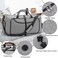 VS VOGSHOW Vogshow Travel Duffel Bag, 100L Foldable Overnight Weekender Bag With Shoes Compartment for Men Women Convertible Luggage Bag Water-Resistant Large Gray (100L.