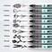 Writech Liquid Fineliner Pens Black Precision Multiliner Micro Pen 9 Pack, Quick Dry Waterproof Pigment Ink Drawing Pen for Journaling Planning Hand Lettering Illustration Sketching Calligraphy.