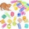 Sumind 30 Pieces Cat Springs Cat Spiral Toys Cat Fetch Chew Toy Kitten Pet Plastic Coil Spiral Springs for Kitten Bouncing Play Training, 2 Styles.