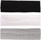 MapofBeauty 3 Pack Yoga Headbands Stretchy Cotton Head Band Hairwarp Sports Running Exercise Gym (Solid Color.