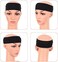 MapofBeauty 3 Pack Yoga Headbands Stretchy Cotton Head Band Hairwarp Sports Running Exercise Gym (Solid Color.