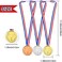Pllieay 48 Pieces Plastic Winner Medals, Winner Award Medals, Gold Silver and Bronze Medals for Sports, Competition, Talent Show, Spelling Bee, Gymnastic Birthday Party Favors and Awards.