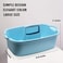 ALINK Large Plastic Shower Caddy Tote, Portable Storage Caddy Basket Organizer with Handle for Dorm, Bathroom, Tool, Garden, Kitchen, Cleaning Supplies &ndash; Blue.