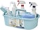 ALINK Large Plastic Shower Caddy Tote, Portable Storage Caddy Basket Organizer with Handle for Dorm, Bathroom, Tool, Garden, Kitchen, Cleaning Supplies &ndash; Blue.