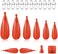 Skylety Fishing Practice Plug Fishing Casting Plug Baitcasting Rubber Practice Plug Suitable for Kids Improving Casting Skill, 6 Sizes.
