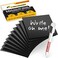 X-bet MAGNET Black Dry Erase ic Labels - Reusable Sticky Notes - ic Notepads for Refrigerator - Dry Erase ic Sheets - Blank Stickers to Write On - s for Whiteboard Classroom Fridge.