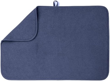 Bellemain XXL Dish Mat 24" x 17" (Largest MATMicrofiber Dish Drying Mat, Super Absorbent (Navy.