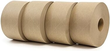 CURBY IPG Water-Activated Tape, 2. 83" x 100M Refill Roll (4-Pack, Tan (CBIWAT.