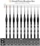 Nicpro Micro Detail Paint Brush Set,10 Small Professional Miniature Fine Detail Brushes for Watercolor Oil Acrylic, Nail Art, Models Rock Painting kit, Figures, Paint by Number -Come with HolderBag.