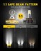 مصابيح ضباب LED من نوع AUXITO 5202 H16، لون أبيض بارد 6500 كلفن، رقائق CSP سطوع 400%، بديل لمصباح الهالوجين 5201 PS19W PS24W 9009 12085 DRL لسيارات Sierra Silverado Yukon Tahoe Canyon، عبوة من قطعتين.