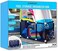 Essentially Yours Pool Noodles Holder, Toys, Floats, Balls and Floats Equipment Mesh Rolling Storage Organizer Bin, 46"x 28"x 28", XXLN, Blue Mesh/White PVC.