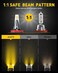 مصابيح ضباب LED من نوع AUXITO H8 H11 H16، لون أصفر كهرماني 3000 كلفن، قوة اختراق عالية، عمر طويل، سهلة التركيب والتشغيل، خالية من أخطاء Canbus، مصابيح بديلة للهالوجين DRL للأجواء الممطرة والثلجية والض