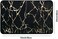 Eanpet Marble Bathroom Rugs Nonslip Black Gold Washroom Mats Ultra Soft Washable Bath Mats for Bathroom Floor Mats Carpet Water Absorbent Shower Rug Decoration for Bedroom Living Room.