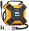 AstroAI Tyre Inflator Air Compressor Car Tyre Inflator 12V DC160PSI Integrated Metal Structure Digital Car Tyre Pump with LED Light, Auto-off for Cars, Bicycles, Motorcycles, and Others Yellow.