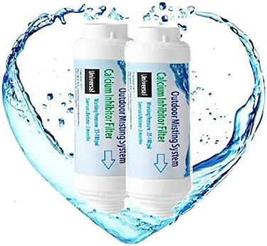 H&amp;G lifestyles HG lifestyles Misting System Calcium Inhibitor Filter for Patio Misters Inline Water Filter Effectively Reduce Hard Water Spots, Soften Water (Pack of 2.