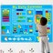 WATINC My First Daily Calendar Felt-Board for Kids 3. 5Ft 70Pcs All About Today Funky Frog Weather Season Chart Days of The Week Circle Time Bulletin Board Preschool Early Learning Play Kit for Wall.