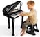 Love&amp;Mini LoveMini Piano Keyboard Toy for Kids - 31 Keys Toddlers Black Piano Toy with Microphone and Stool for Kids Age 3Years Old Girls Boys Birthday Gift.