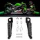 VPZMT Front Foot Pegs Fits for kawasaki ninja ZX6R ZX10R 650R EX650 Z750 Z750S Z1000 ER-6N ER-6F ER6 (Bright black.