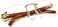 Street Knitted Rimless Woodgrain Vintage Retro Gold Frame Clear Lens Hip Hop Fashion GlFor Men.