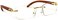 Street Knitted Rimless Woodgrain Vintage Retro Gold Frame Clear Lens Hip Hop Fashion GlFor Men.