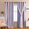 XiDi Dream Star Blackout Curtains for Kids Rooms Girl Princess Curtain for Daughter Bedroom Window (Pink Purple, W52 X L63.
