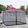 SOOSPE-MZ 10ft Patio Mosquito Netting Patio Umbrella Cover Mosquito Netting Screen,Windproof Anti-Mosquito with Zipper Portable Foldable Umbrella Mosquito Net（10'10'7. 5'(Black.