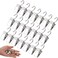 JANYUN 30 Pack Mini Heavy-Duty Hook Clip Set Curtain Clips for Photos Home Decoration Art Craft Display (Silver.