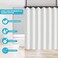 HUOQUANJU Small Shower Curtain Liner Ipx4 Waterproof, Soft Narrow Stall 47W x 71H Inch,RV Travel Trailer - Camper Shower Curtain with 8 Hooks and Grommets/White.