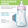 Chicco Duo 9oz. Hybrid Baby Bottle with Invinci-Glass Inside/Plastic Outside 2-Pack with Slow Flow Anti-Colic - Pink.