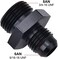 EVIL ENERGY 6AN Flare to AN8 ORB Male O-Ring Fitting Adapter 2PCS.