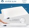 Bluewave Bedding Hyper Slim Gel Memory Foam Pillow for Stomach and Back Sleepers - Thin, Flat Design for Cervical Neck Alignment and Deeper Sleep (2. 25-Inches Height, King Size.