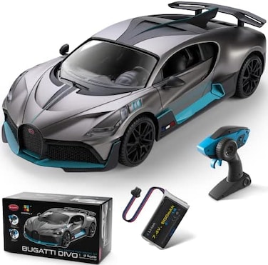 MIEBELY Remote Control Car, Bugatti Divo 1/12 Scale Rc Cars 12Km/h, 2. 4Ghz Licensed Model Car 7. 4V 900mAh Toy Car Headlight for Adults Boys Girls Age 6-12 Years Birthday Ideas Gift.