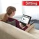 Ontel Pillow Pad Fold Away Multi-Angle Soft Tablet Stand, Gray.