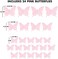 Artivo Cute Pink Butterfly Wall Decor 24 pcs, Girls Room Wall Decals, Danish Pastel Aesthetic Butterflies Stickers for Nursery Decorations, Baby Toddler Room Decor for Girls.