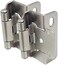 SMBBIT Partial Warp 1/2 Inch Inset, Self-Closing Cabinet Hinges (4 Pack- Satin Nickel Steel.