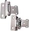 SMBBIT Partial Warp 1/2 Inch Inset, Self-Closing Cabinet Hinges (4 Pack- Satin Nickel Steel.