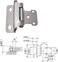 SMBBIT Partial Warp 1/2 Inch Inset, Self-Closing Cabinet Hinges (4 Pack- Satin Nickel Steel.
