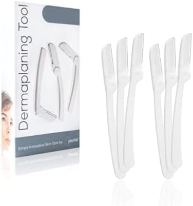 jasclair-Dermaplaning Tool - Easy To Use Dermaplane Razor For Face - Blade For Eyebrows And Peach Fuzz - Face Shavers For Women Help Exfoliate And Smooth The Skin-6 Count (Pack Of 1.