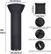 Hualedi Patio Heater Covers with Zipper and Storage Bag,Waterproof,Dustproof,Wind-Resistant,Sunlight-Resistant,Snow-Resistant,Black,89'' Height x 33" Dome x 19" Base.