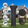 Hualedi Patio Heater Covers with Zipper and Storage Bag,Waterproof,Dustproof,Wind-Resistant,Sunlight-Resistant,Snow-Resistant,Black,89'' Height x 33" Dome x 19" Base.