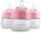 Nanob&eacute;b&eacute; Flexy Silicone Baby Bottle, Anti-Colic, Natural Feel, Non-Collapsing, Non-Tip Stable Base, Easy to Clean 3-Pack, Pink, 5 oz, 150 ml.