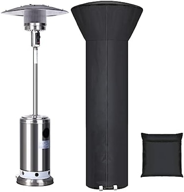 Hualedi Patio Heater Cover Waterproof with Zipper and Storage Bag, Outdoor Heater Cover Has Dustproof, Wind-Resistant, UV-Resistant, Snow-Resistant Features for Patio Heater, 89&rdquo;H x 33&rdquo;D x 19&rdquo;B.