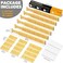 SpaceAid Bamboo Drawer Dividers with Inserts and Labels, Kitchen Adjustable Drawer Organizers, Expandable Organization for Home, Office, Dressers and Bathroom, 6 Dividers with 12 Inserts (17-22 in.
