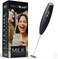 FrothBlast Milk Frother Handheld for Coffee (Foam MakerElectric Whisk Drink Mixer for Lattes, Cappuccino, Frappe, Matcha, Hot Chocolate (Black.