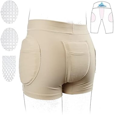 Skating Spirit (2023 VersionSkatingSpirit Slim Padded Figure Skating Shorts, Hip Tailbone Gel Pad Protective Underwear.
