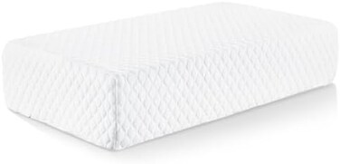 TOPPURE Cube Memory Foam Pillow Pro-Long for Side Sleepers, Snorers (24"/12"/5", Soft But Supportive Cervical Pillow for Neck and Shoulder Pain Relief Sleeping, Rectangle Neck Pillow,White.