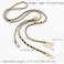 Beaulegan Thin Purse Chain Strap Adjustable - Replacement for Small Shoulder Crossbody Bag, 51 Inches Long Black, Gold.